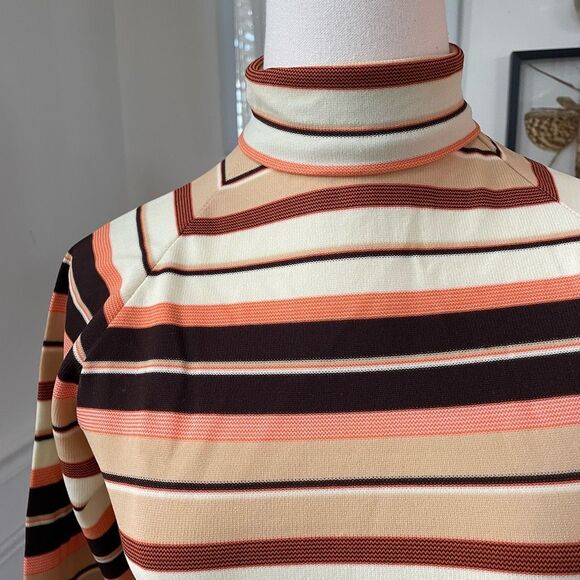 Vintage 70s 4pc Mix Match Set Pants Tank Shirt Turtleneck XS - Picture 3 of 13